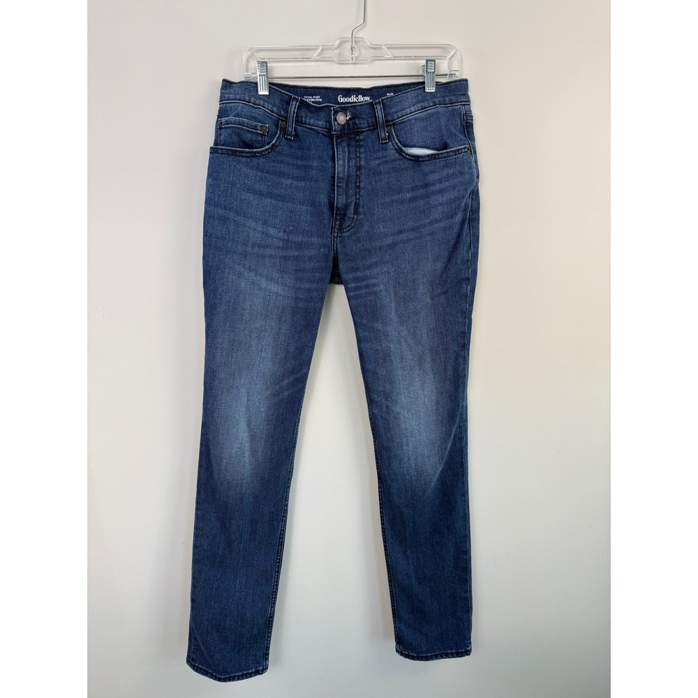 Goodfellow & Co Men's Slim Fit Total Flex Jeans Dark Wash 33x32 Blue Denim